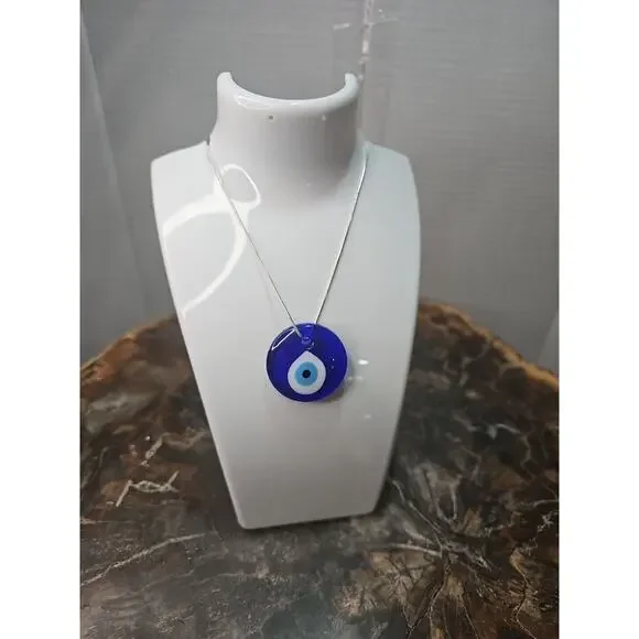 Evil Eye Necklace 925 Silver Chain Protection/Good Luck - Picture 10 of 10